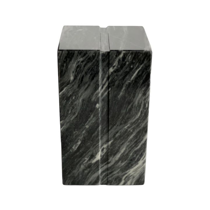 Elegant White, Black Marble Cremation Urn, Individual Urn for Ashes, Handcrafted Memorial Urn for Loved Ones