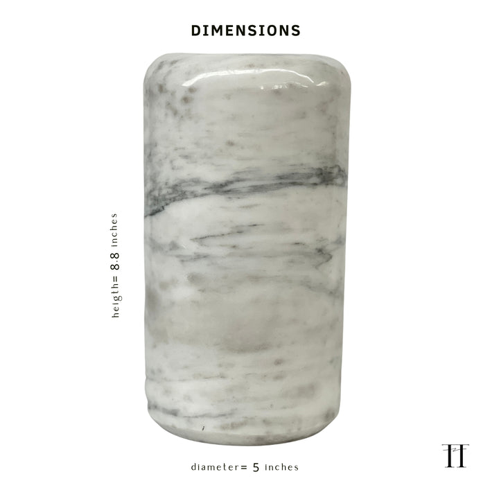 White Marble Urn - 150 cubic inches