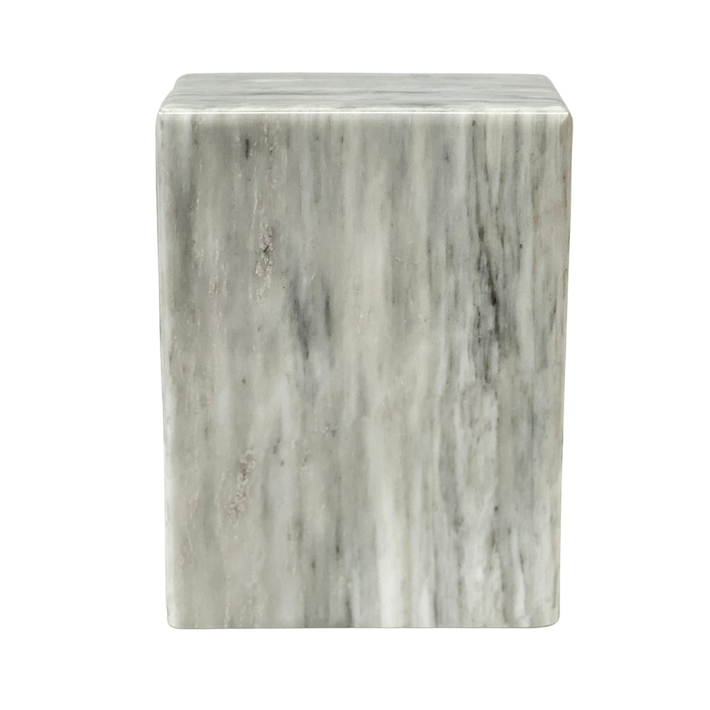 White Marble Urn - 200 cubic inches