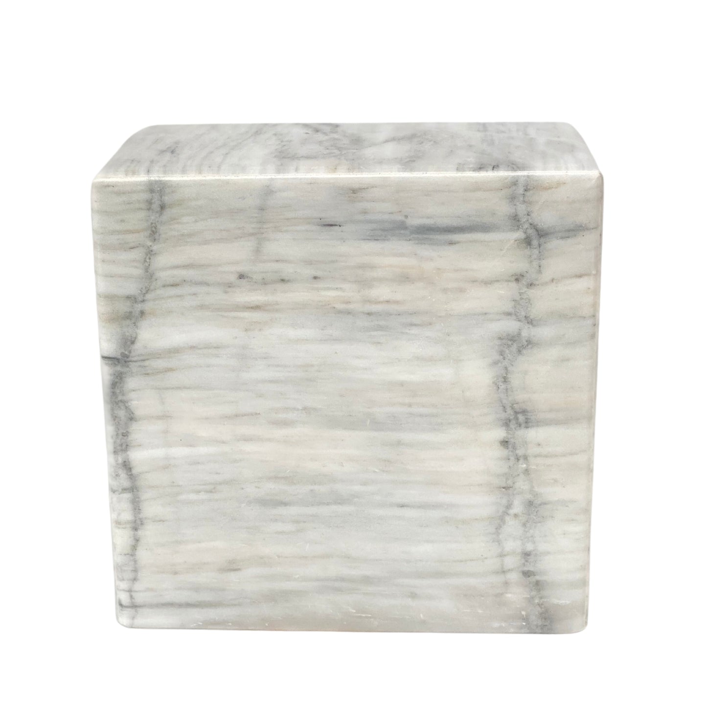 White Marble Urn - 140 cubic inches