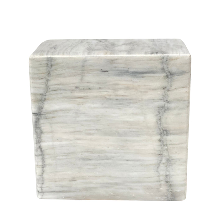 White Marble Urn - 140 cubic inches