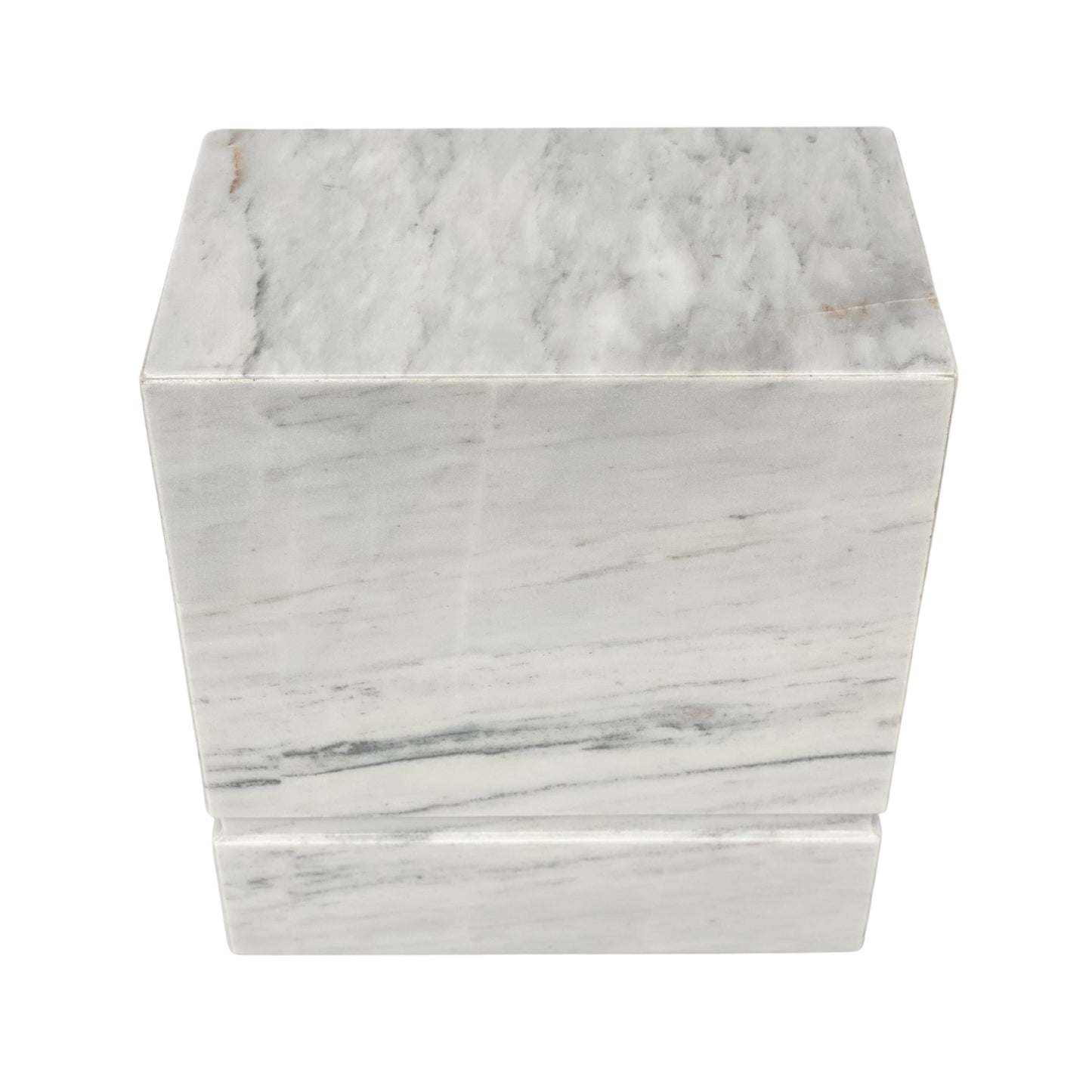 White Marble Urn - 450 cubic inches