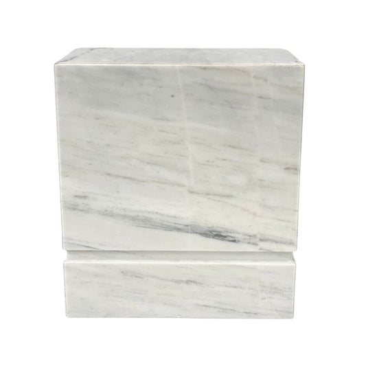 White Marble Urn - 450 cubic inches