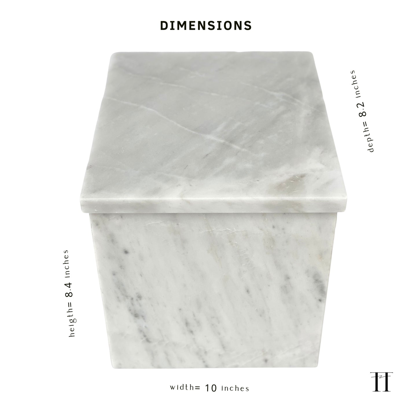 White Marble Double Urn - 450 cubic inches