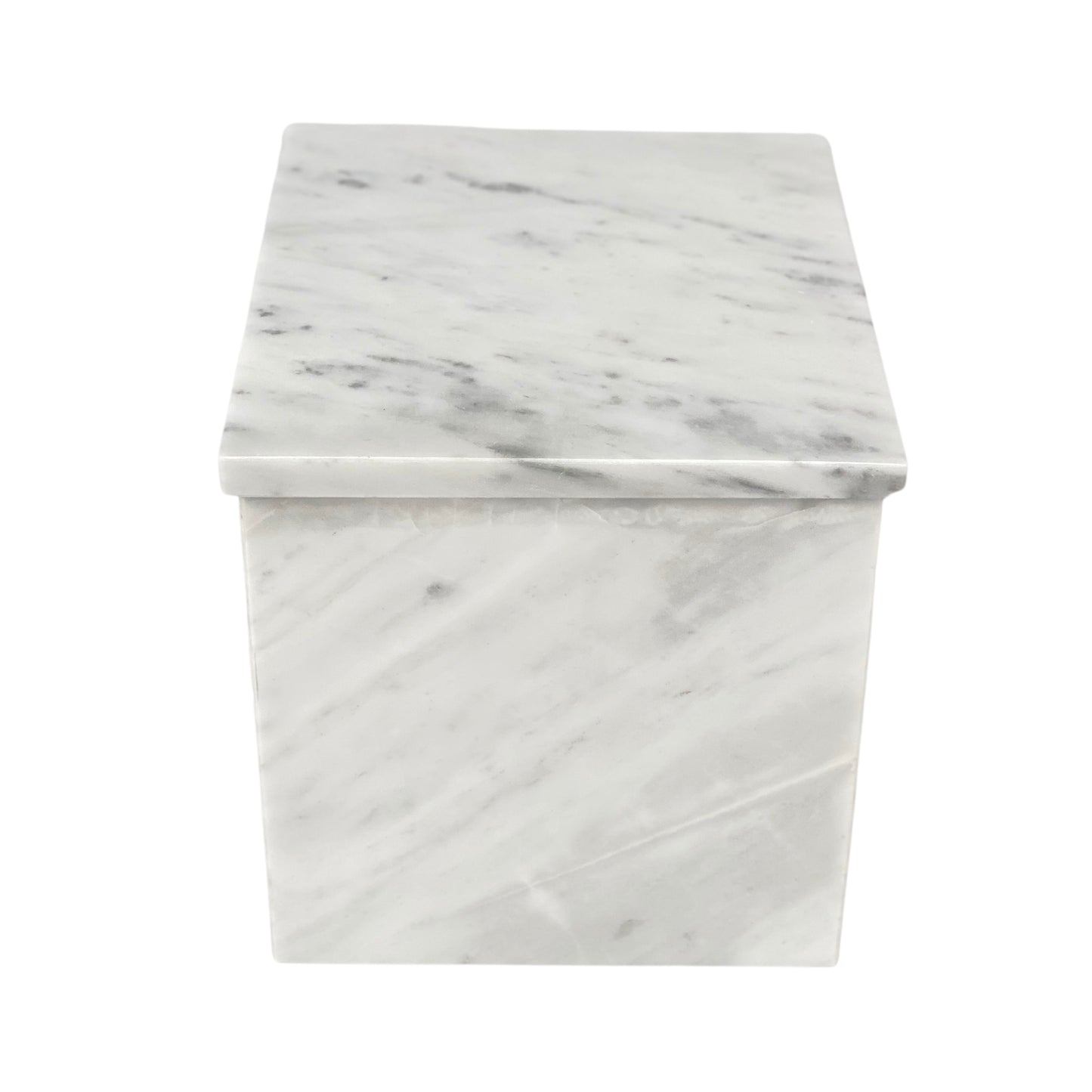 White Marble Double Urn - 450 cubic inches