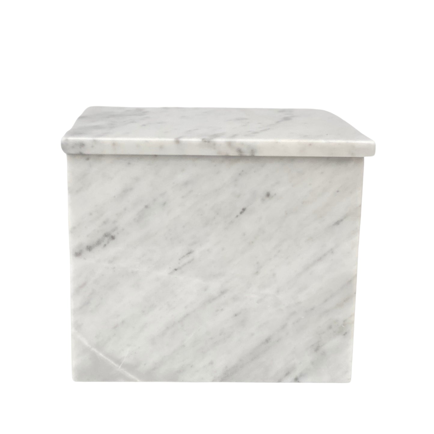 White Marble Double Urn - 450 cubic inches