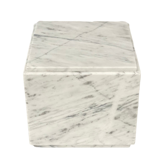 White Marble Double Urn - 430 cubic inches