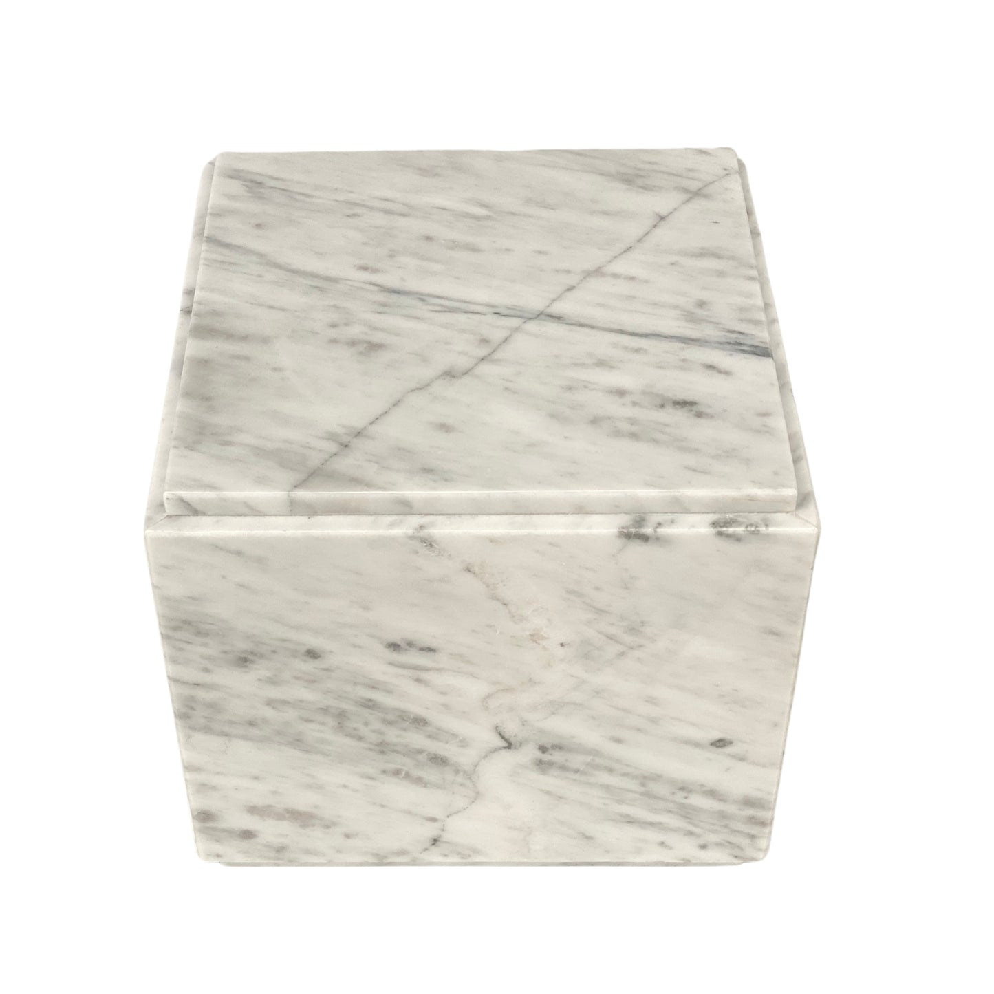 White Marble Double Urn - 430 cubic inches