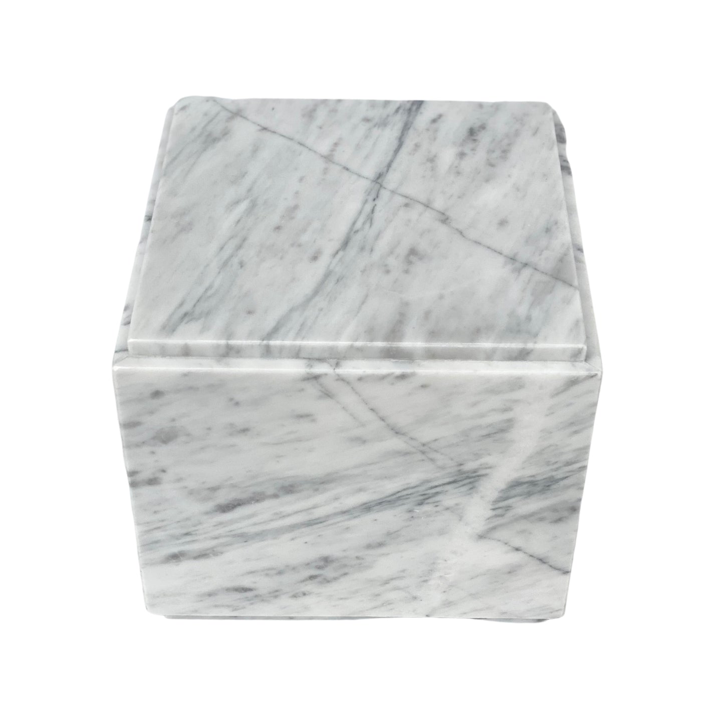 White Marble Double Urn - 430 cubic inches