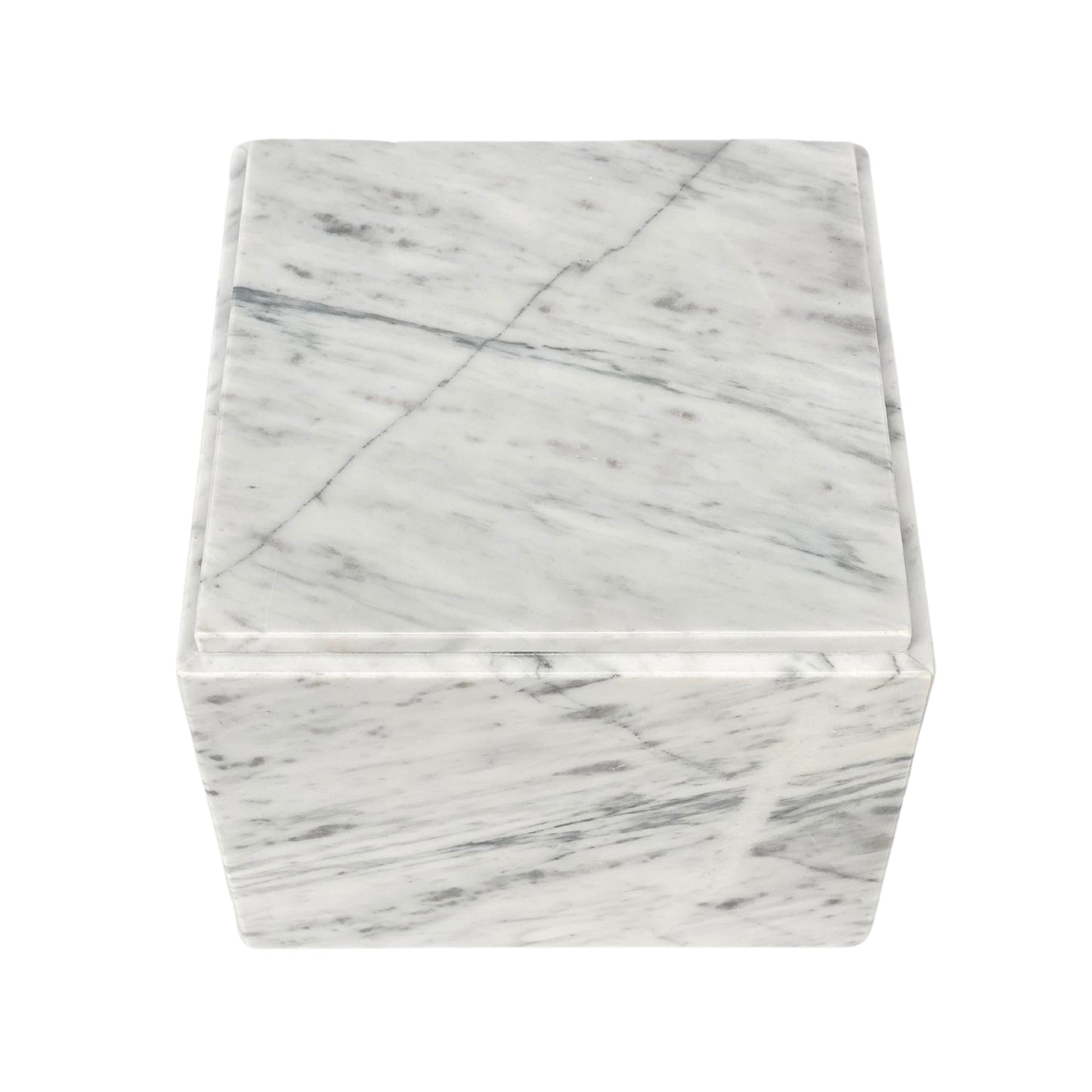 White Marble Double Urn - 430 cubic inches