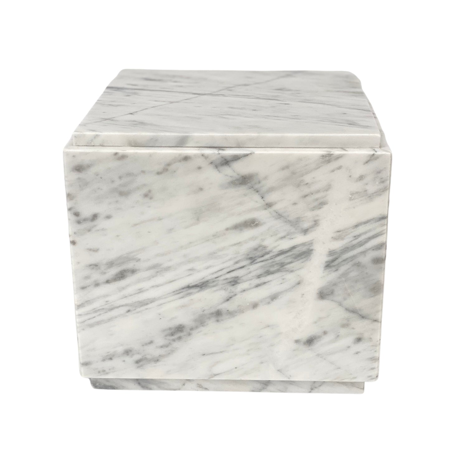 White Marble Double Urn - 430 cubic inches