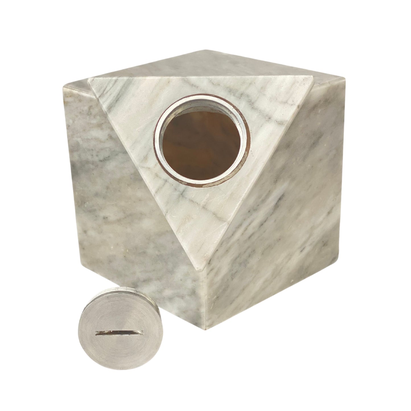 White Marble Urn - 125 cubic inches