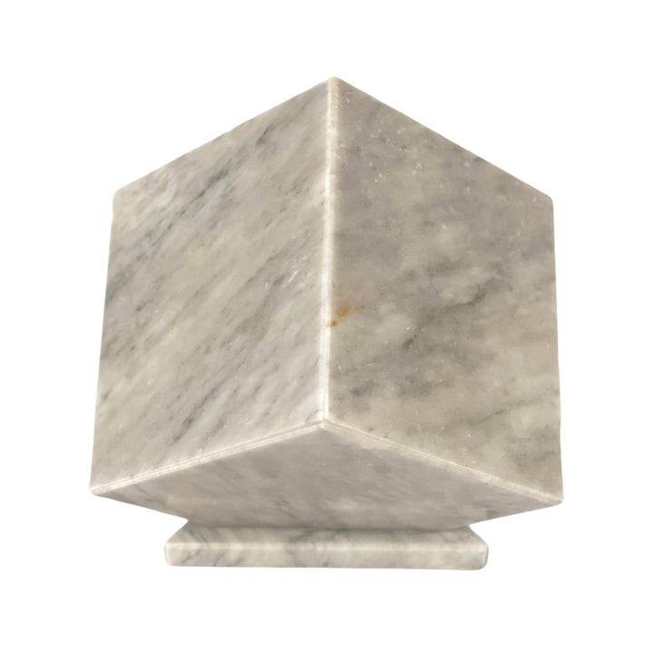 White Marble Urn - 125 cubic inches