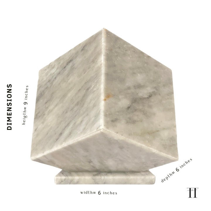 White Marble Urn - 125 cubic inches