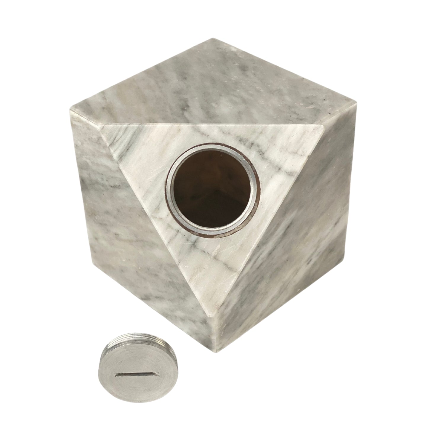 White Marble Urn - 125 cubic inches