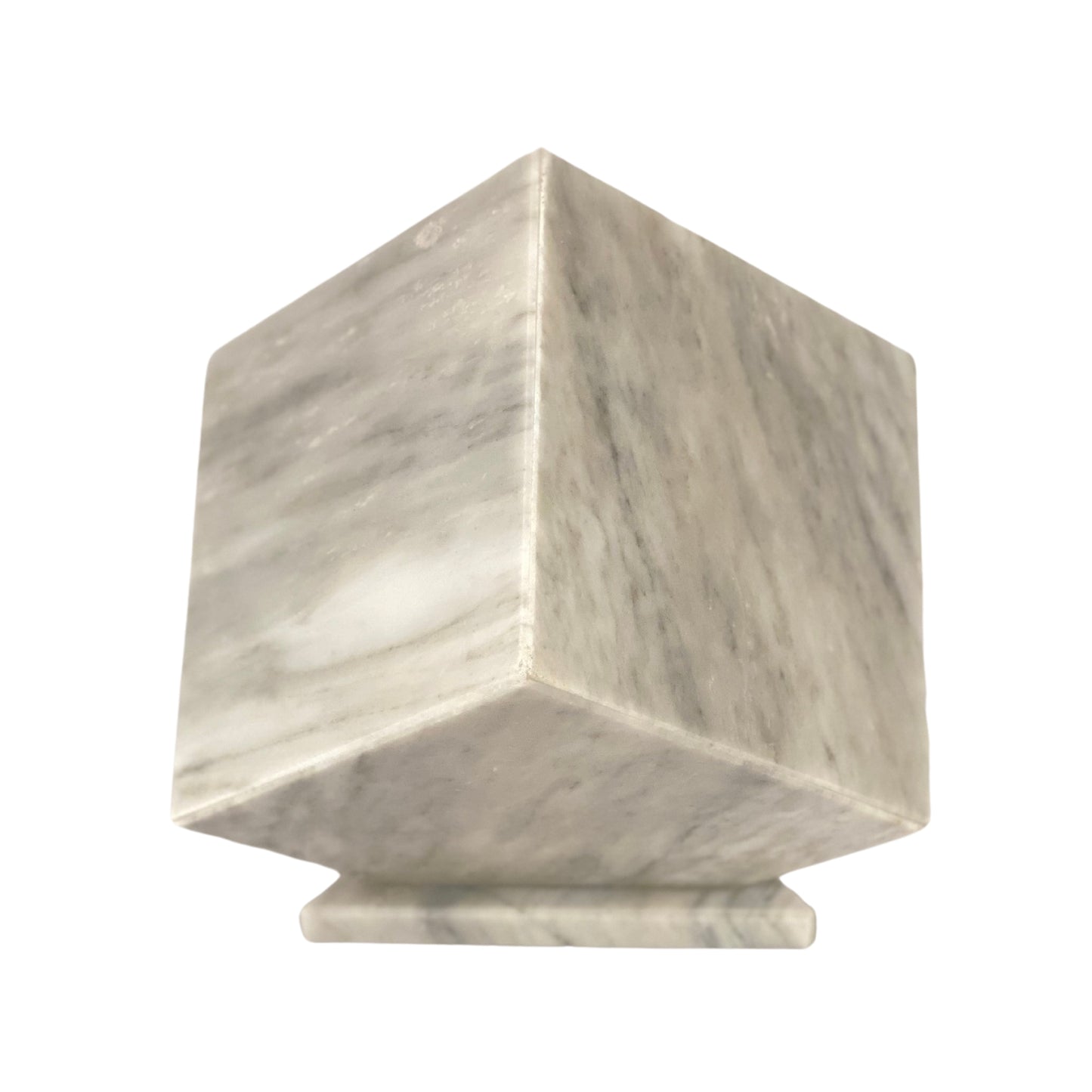 White Marble Urn - 125 cubic inches