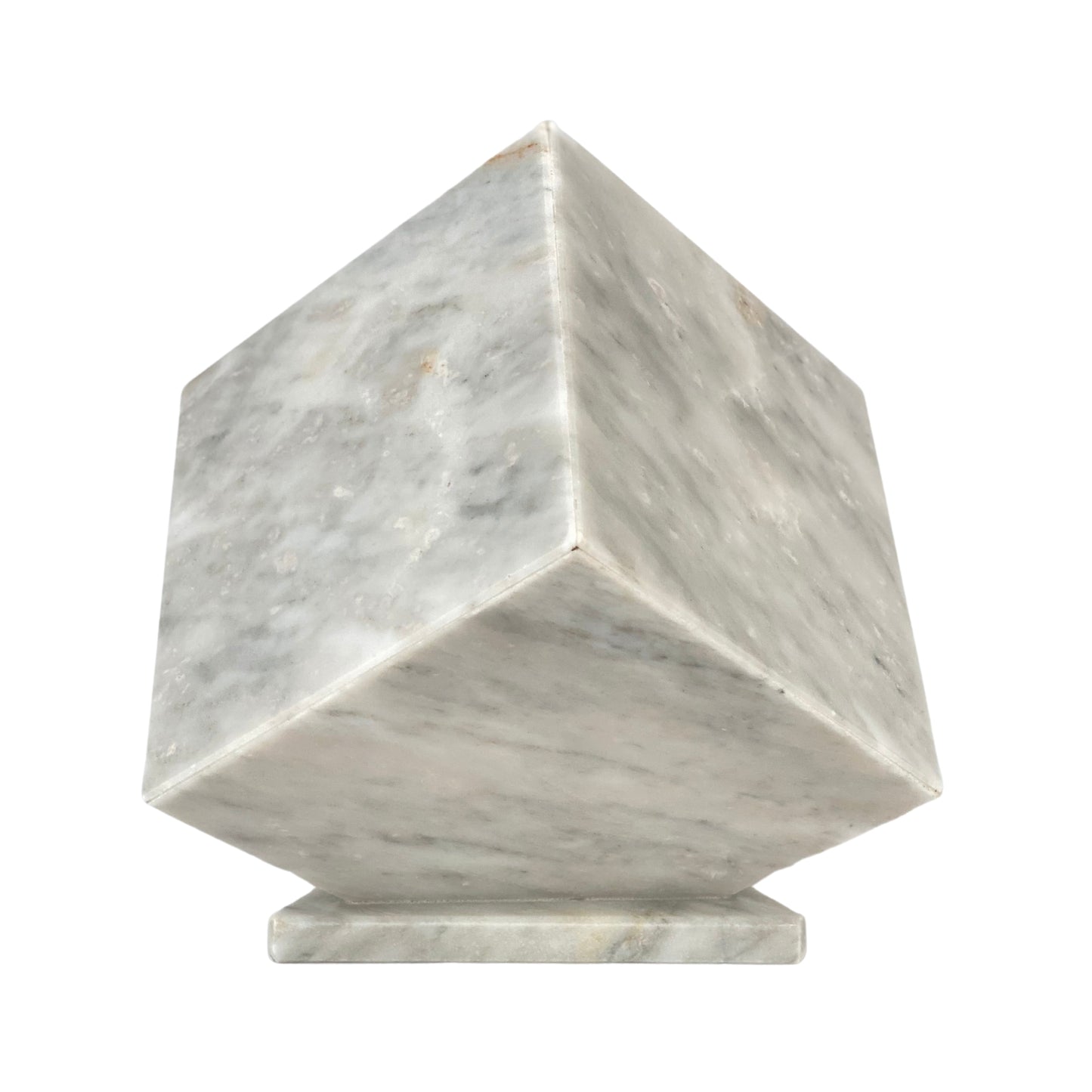 White Marble Urn - 125 cubic inches