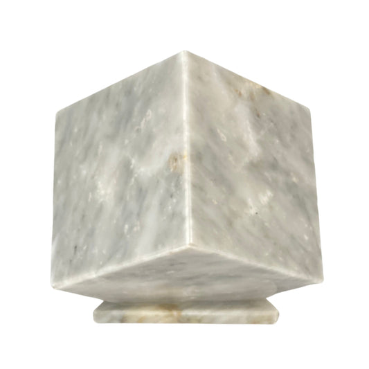 White Marble Urn - 125 cubic inches