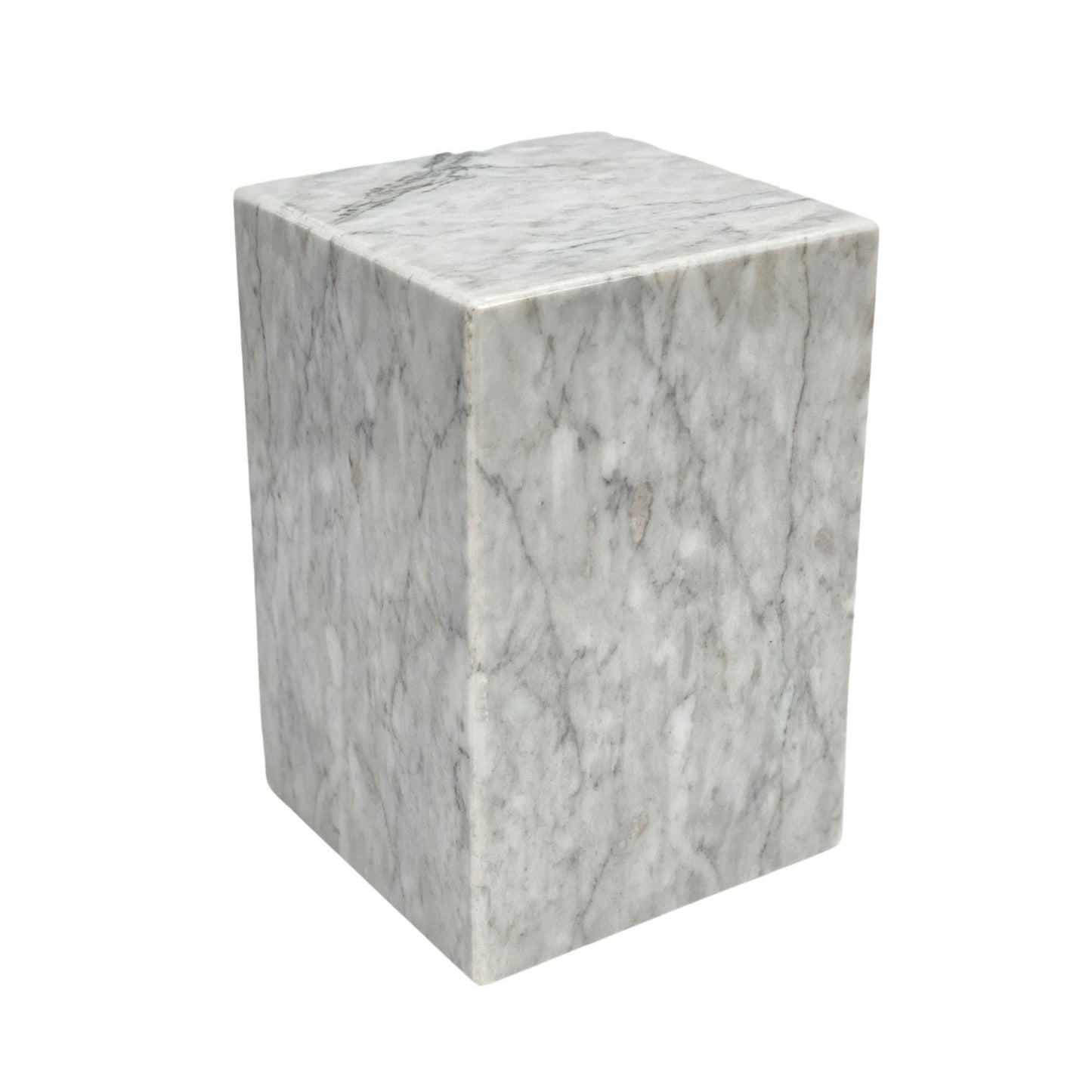 White Marble Urn - 105 cubic inches