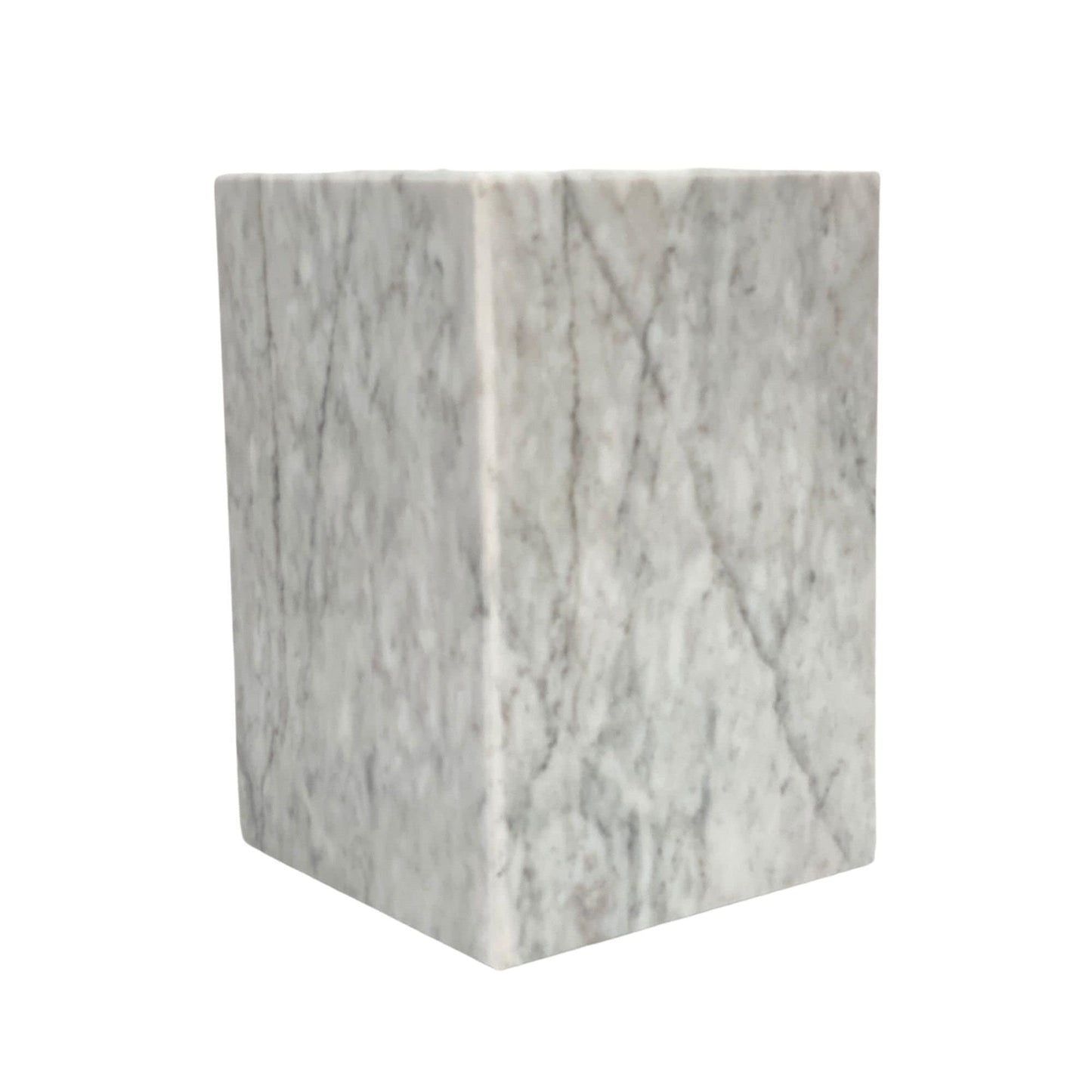 White Marble Urn - 105 cubic inches