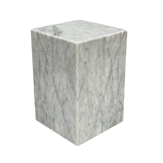 White Marble Urn - 105 cubic inches