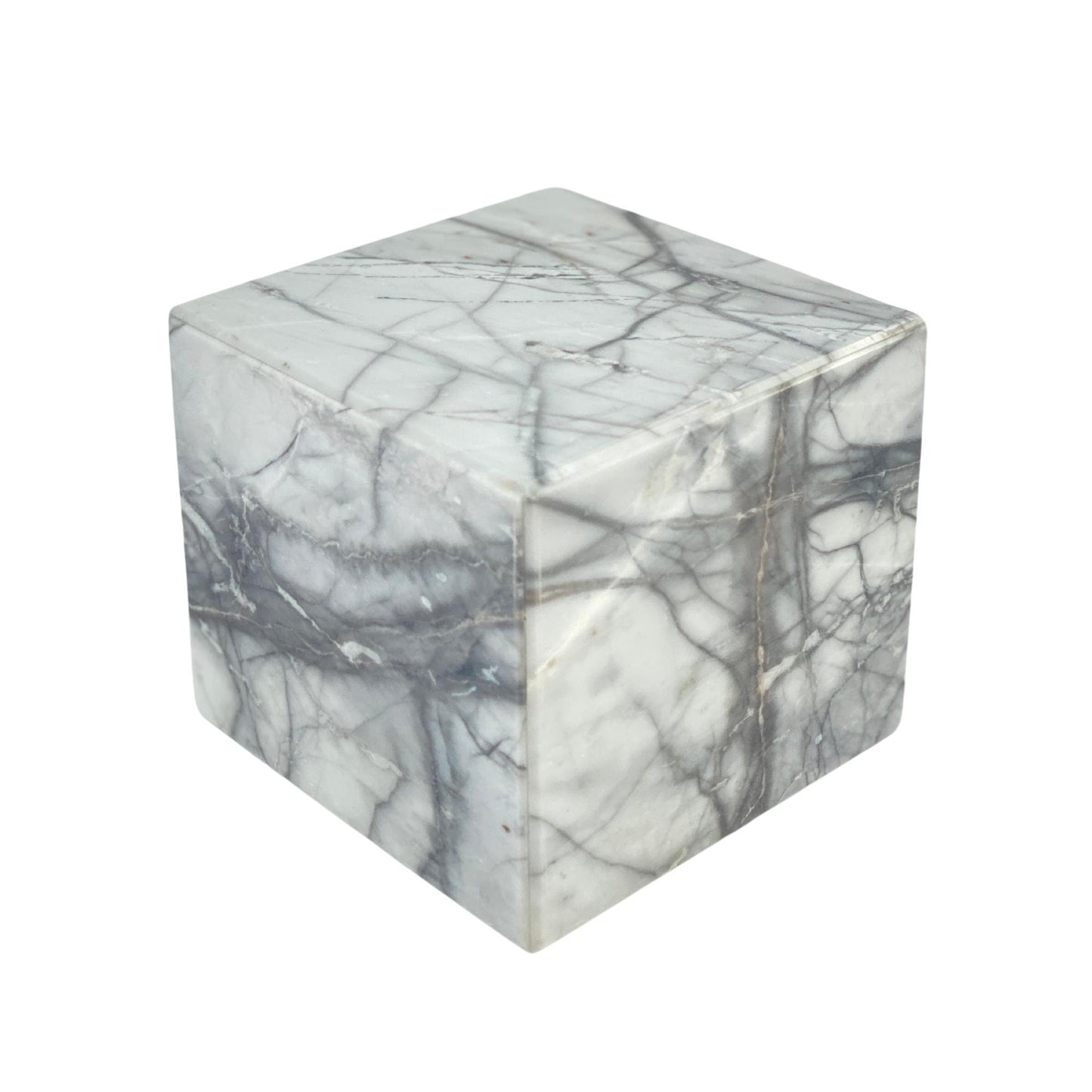 White & Gray Marble Urn - 40 cubic inches