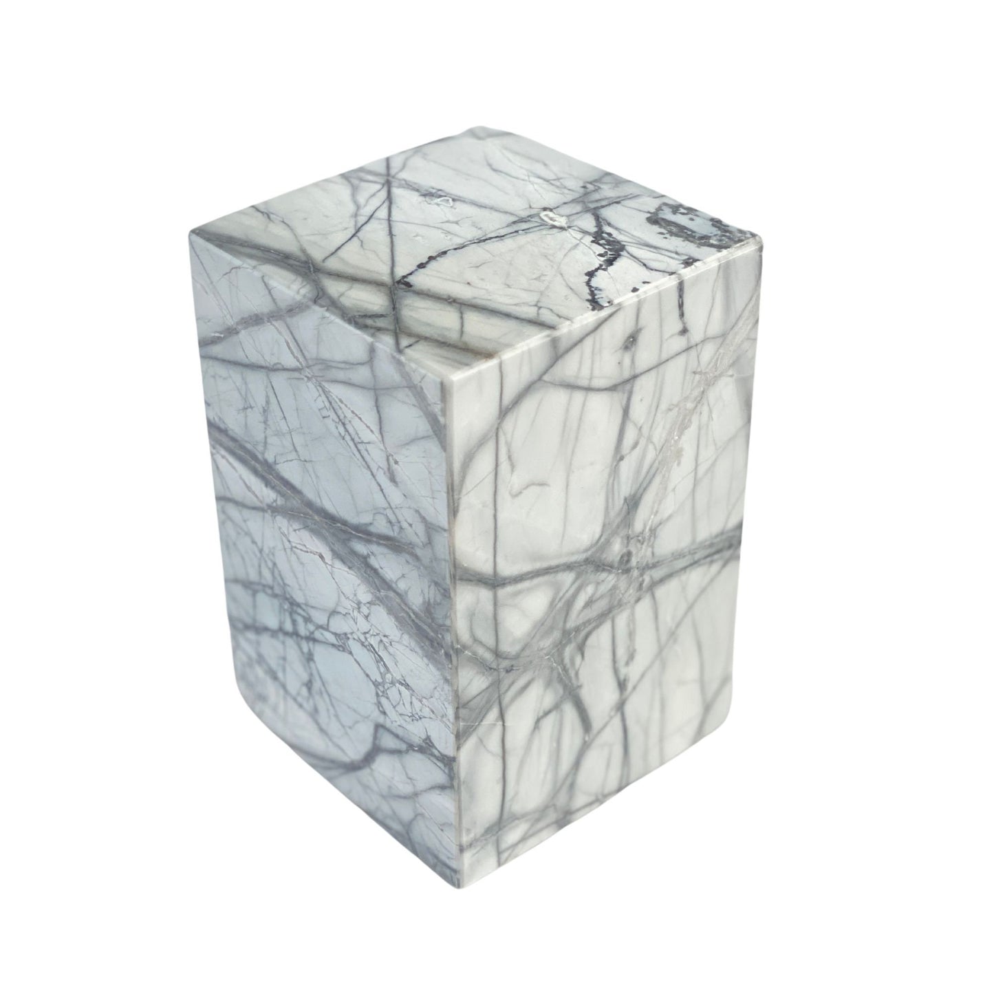 White Marble Urn - 105 cubic inches