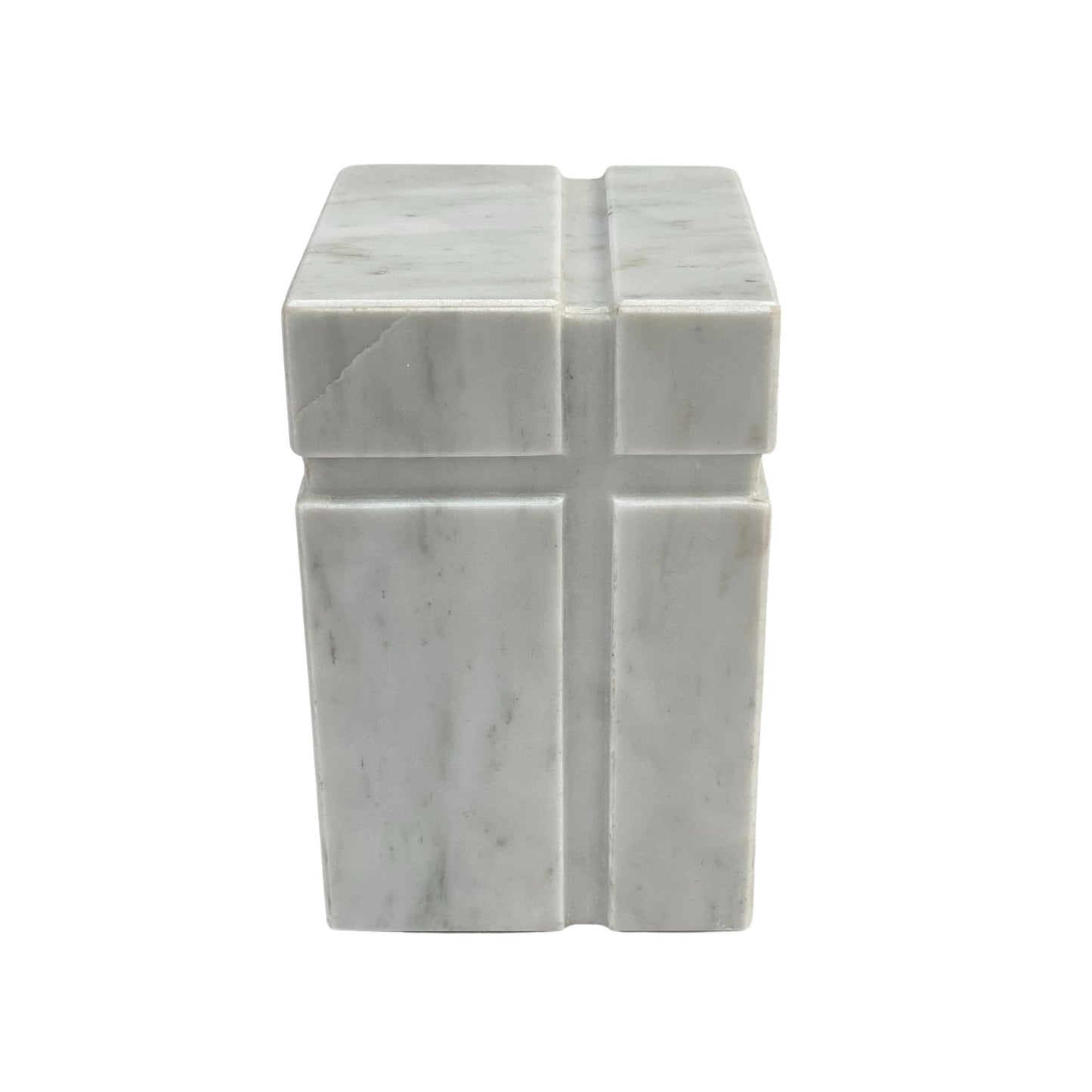 White Marble Urn - 100 cubic inches