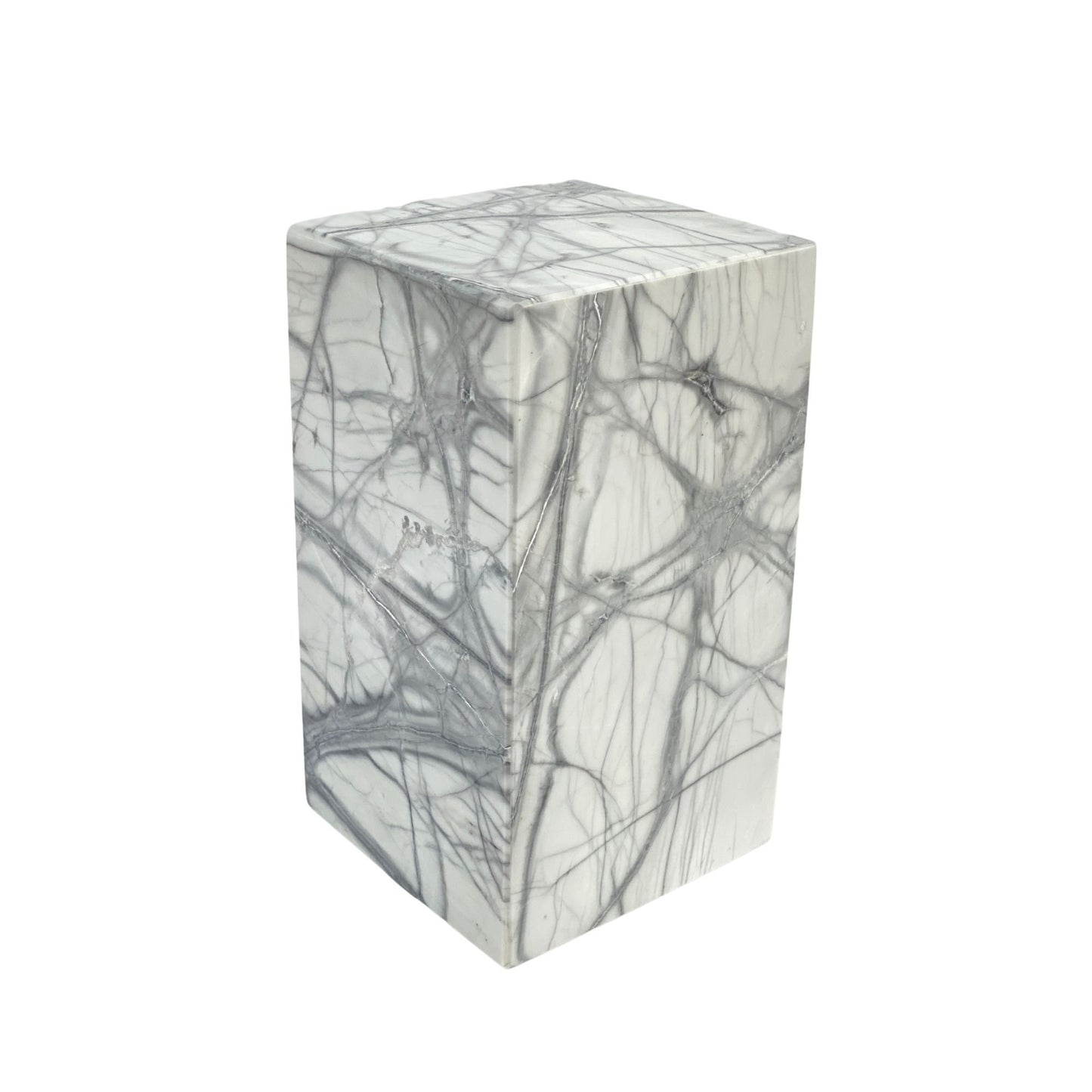 White Marble Urn - 175 cubic inches