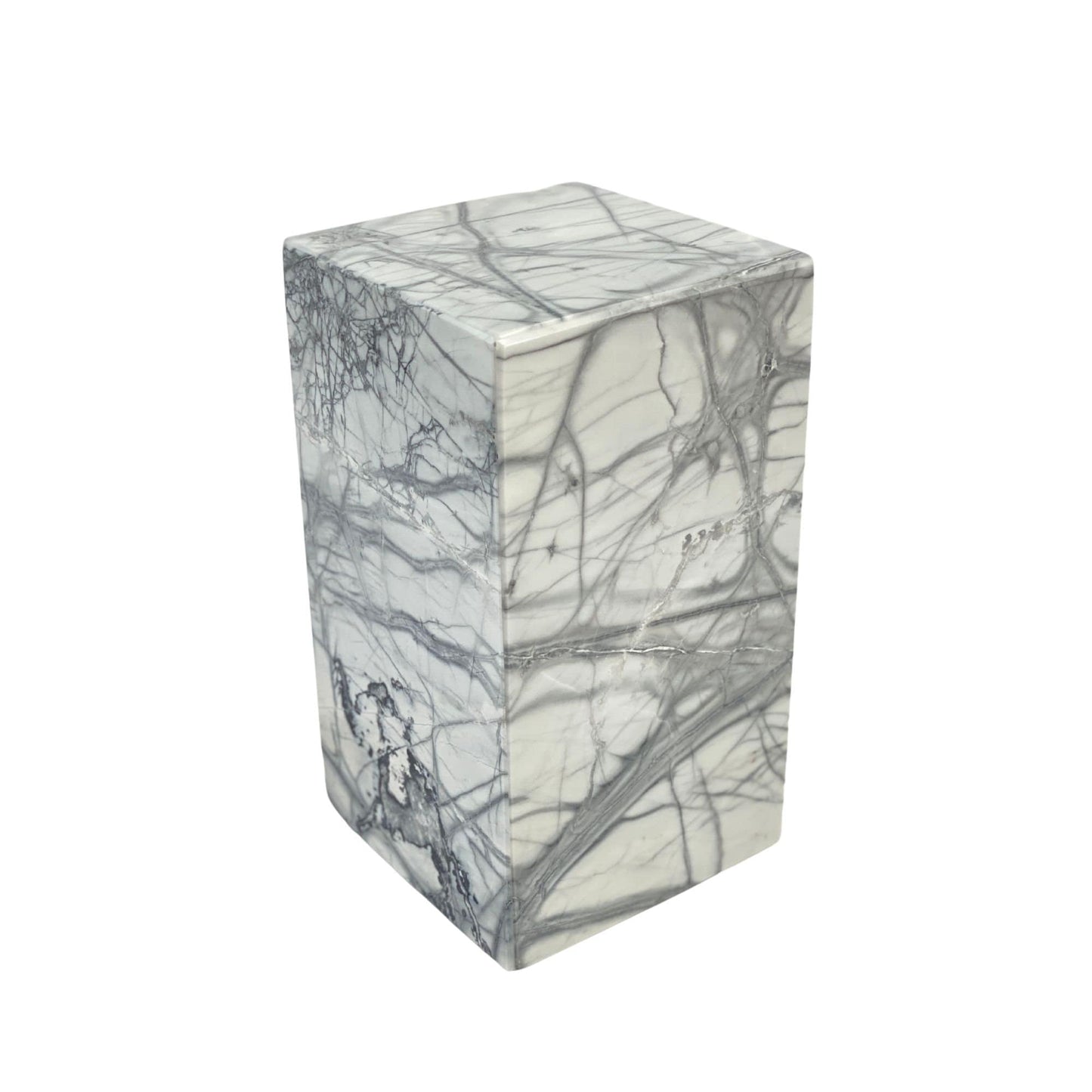 White Marble Urn - 175 cubic inches