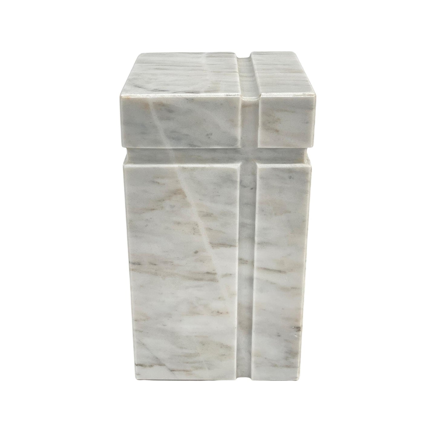 White Marble Urn - 175 cubic inches