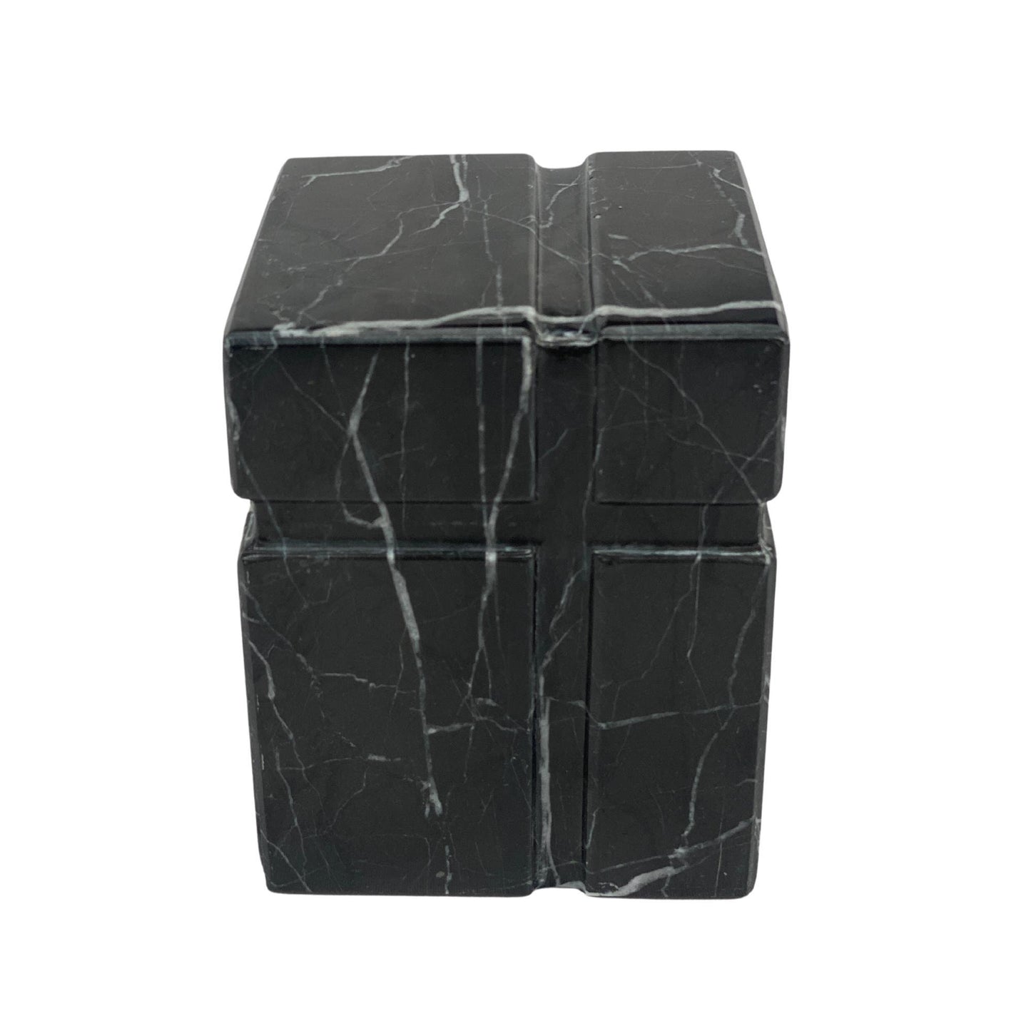 Black Marble Urn - 70 cubic inches