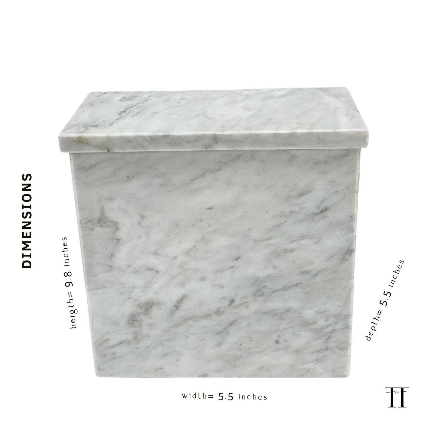 White Marble Urn - 240 cubic inches