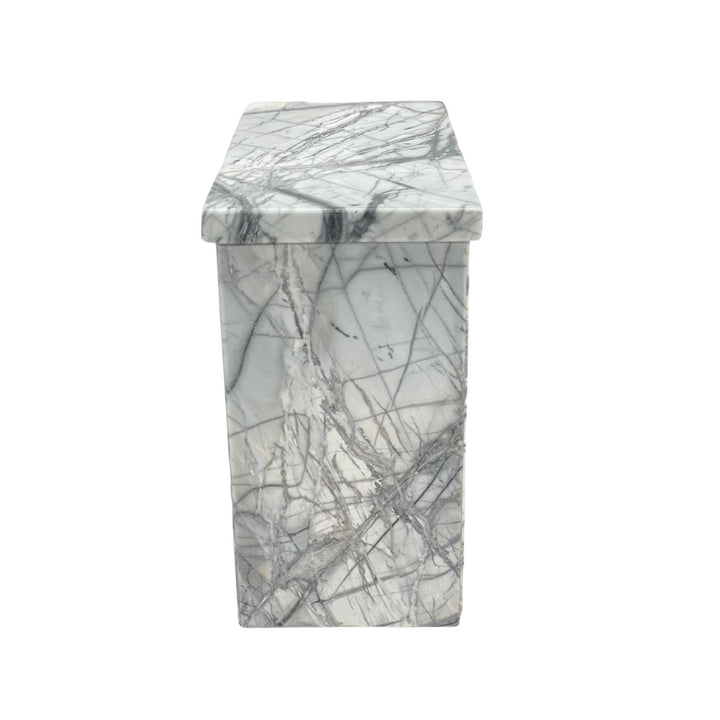 White Marble Urn - 240 cubic inches