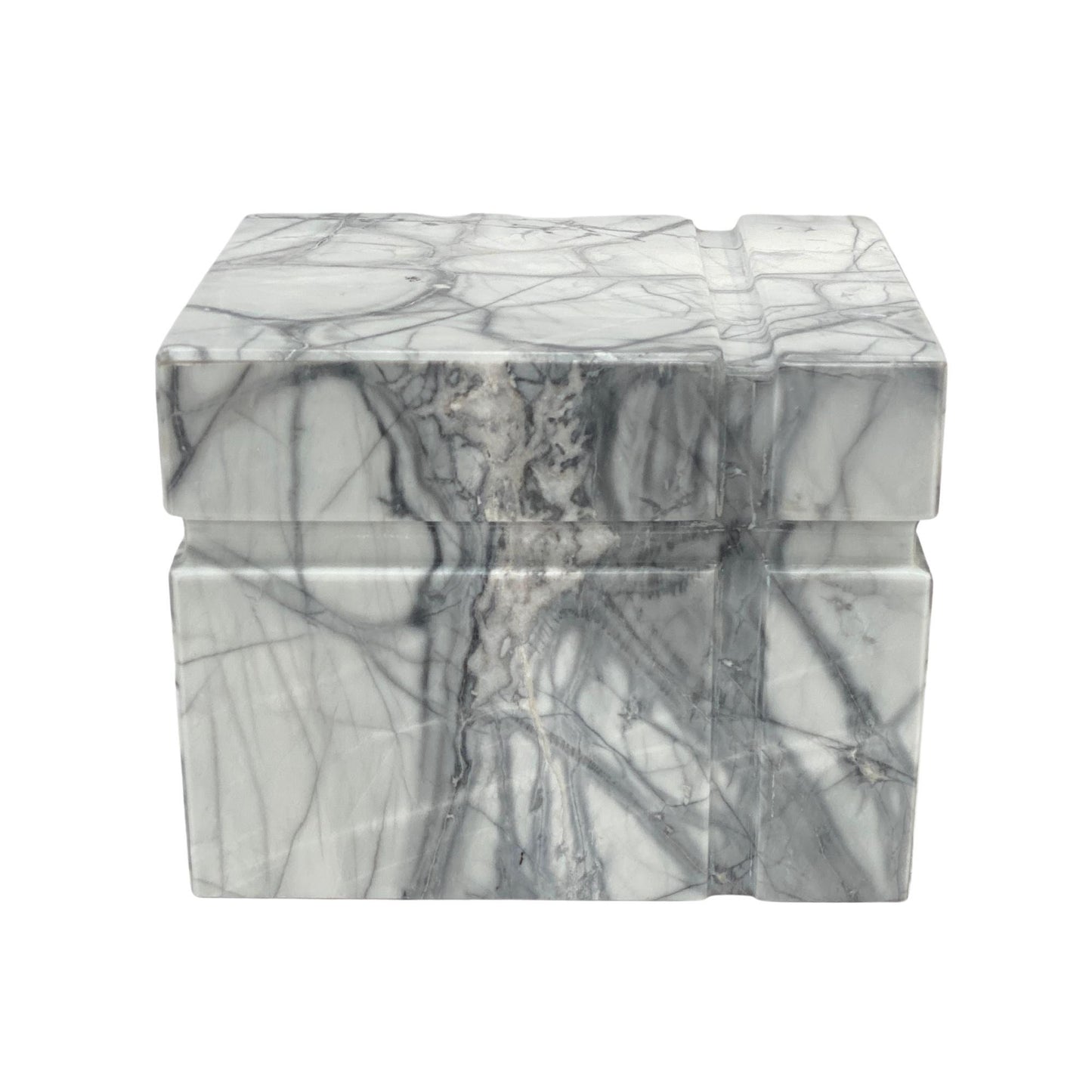 White Marble Urn - 160 cubic inches