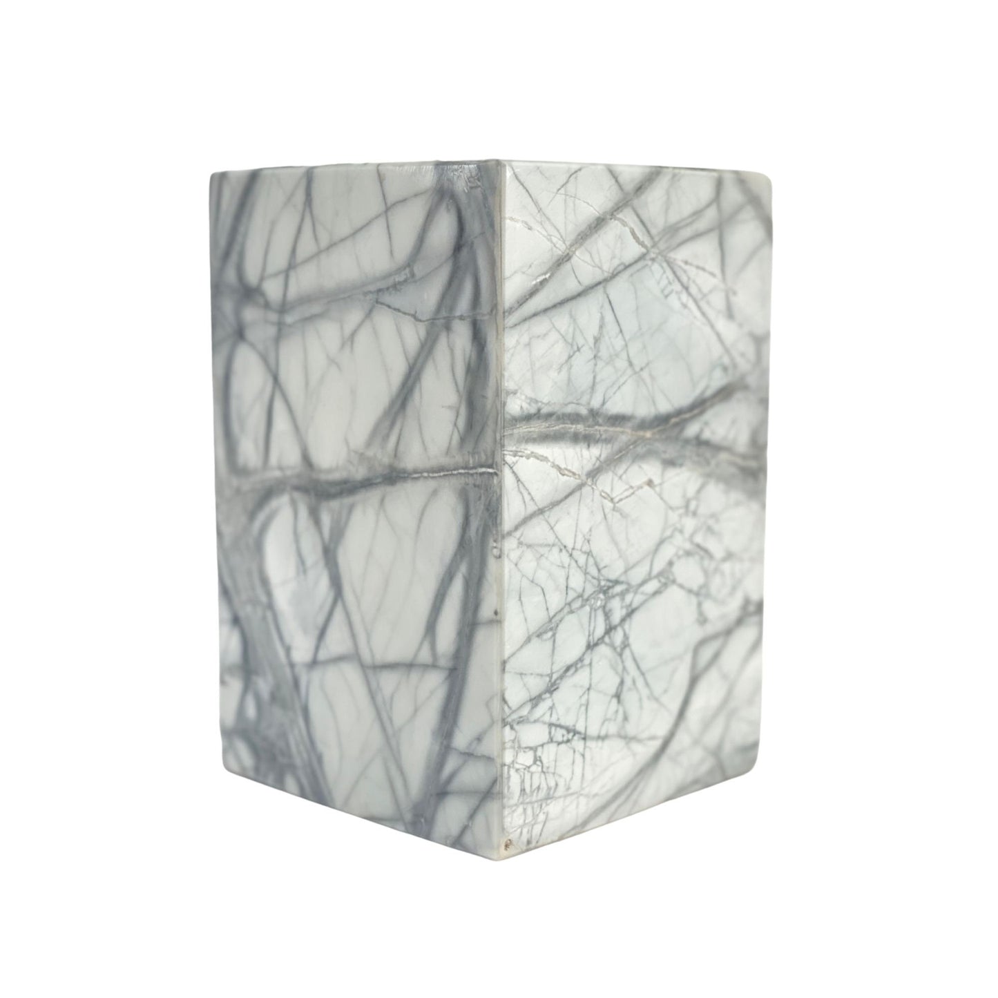 White Marble Urn - 105 cubic inches