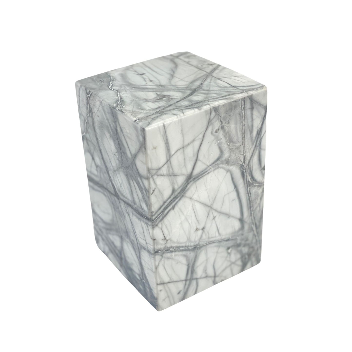 White Marble Urn - 105 cubic inches