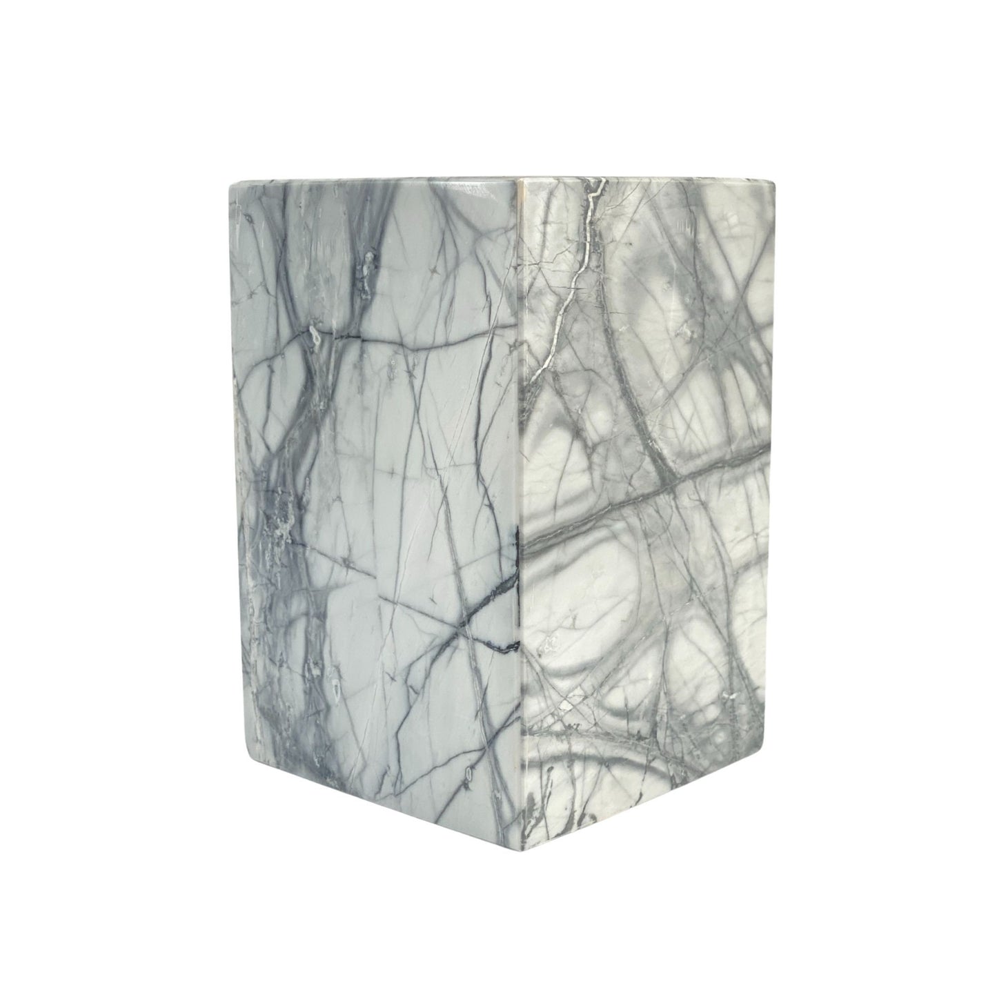 White Marble Urn - 105 cubic inches