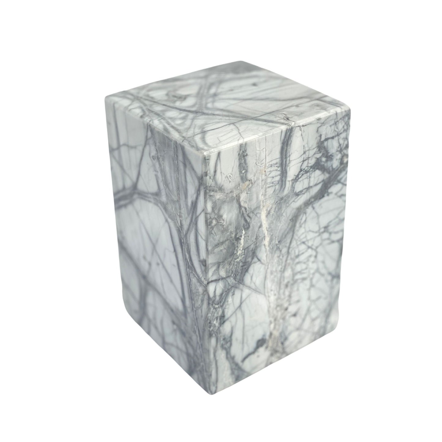 White Marble Urn - 105 cubic inches