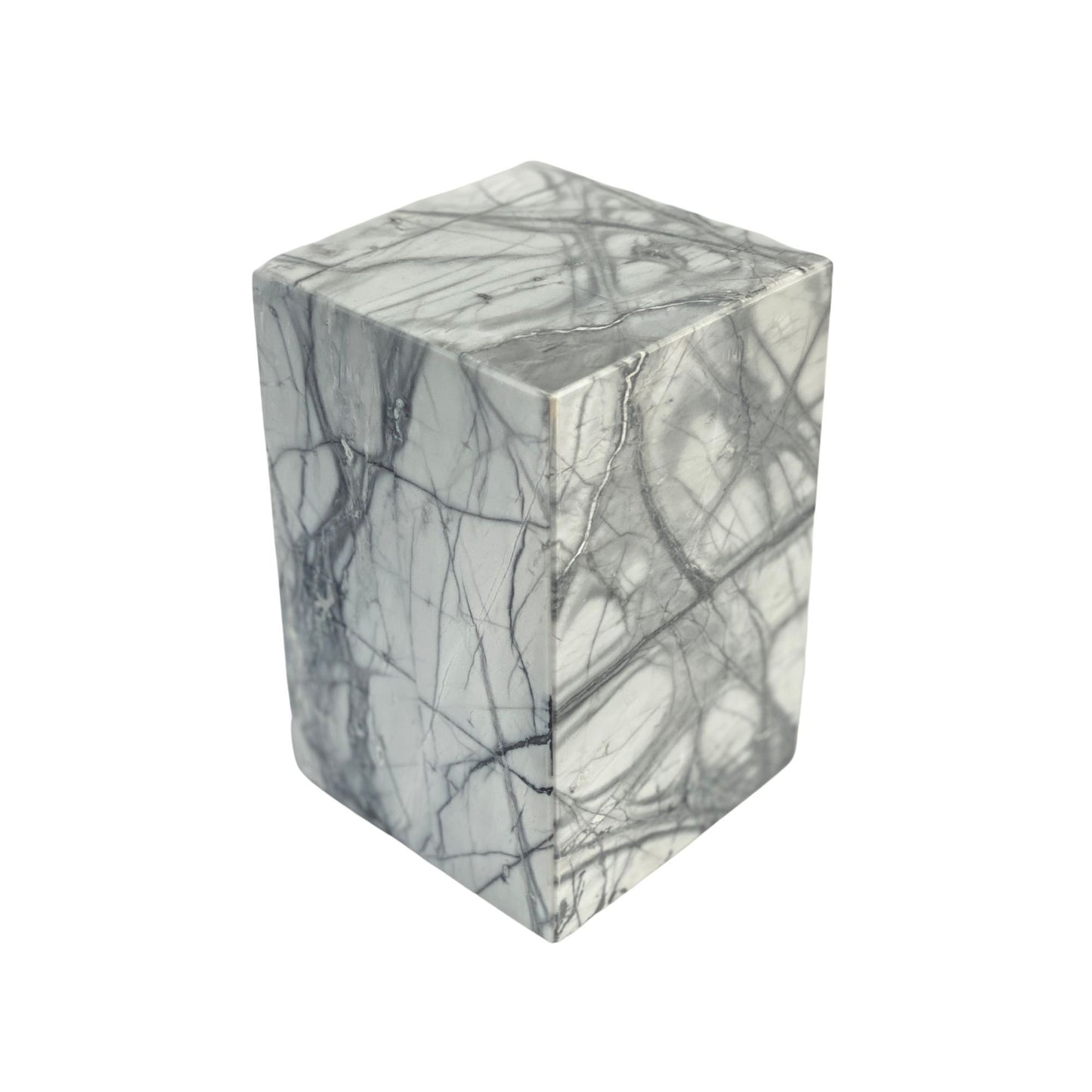 White Marble Urn - 105 cubic inches