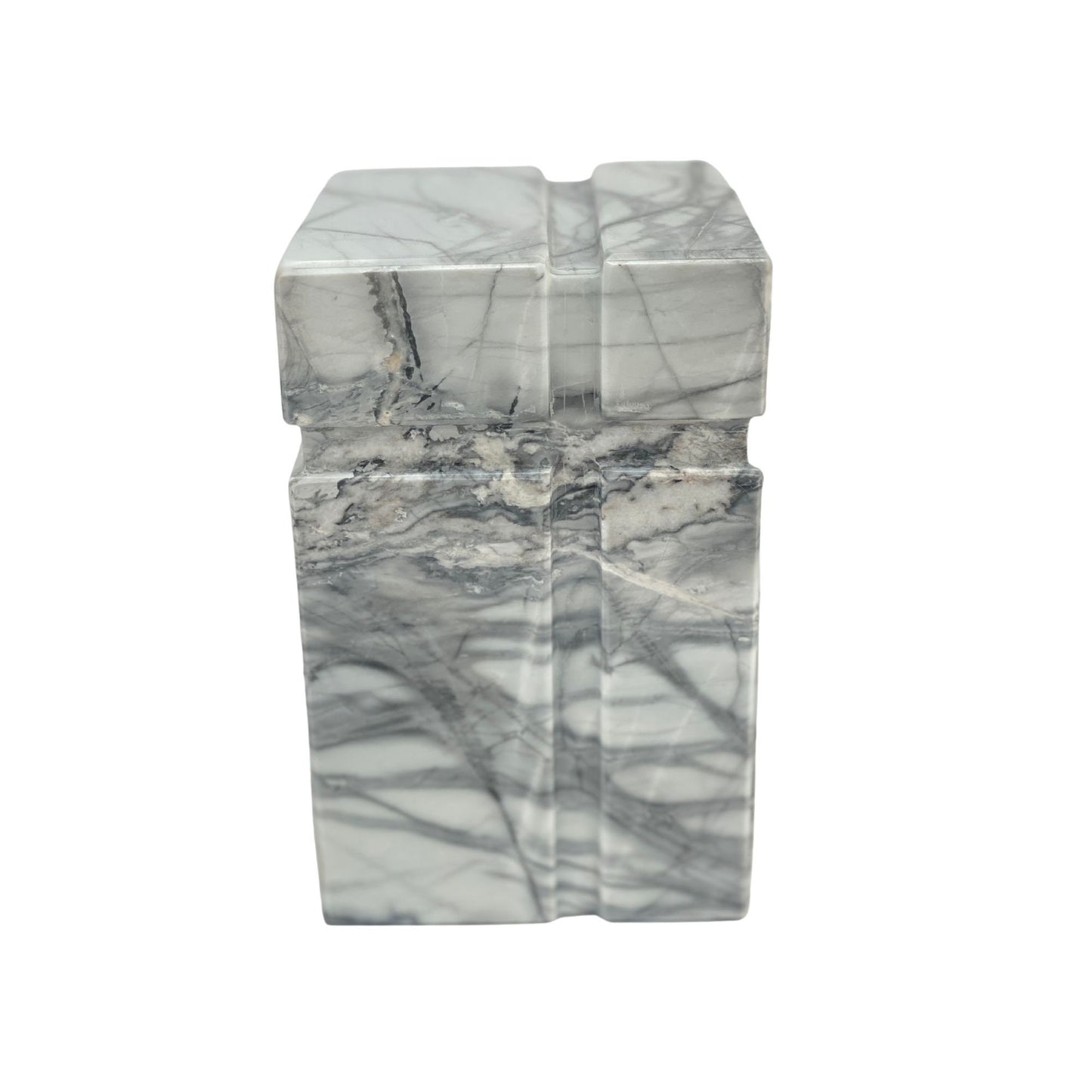 White Marble Urn - 100 cubic inches