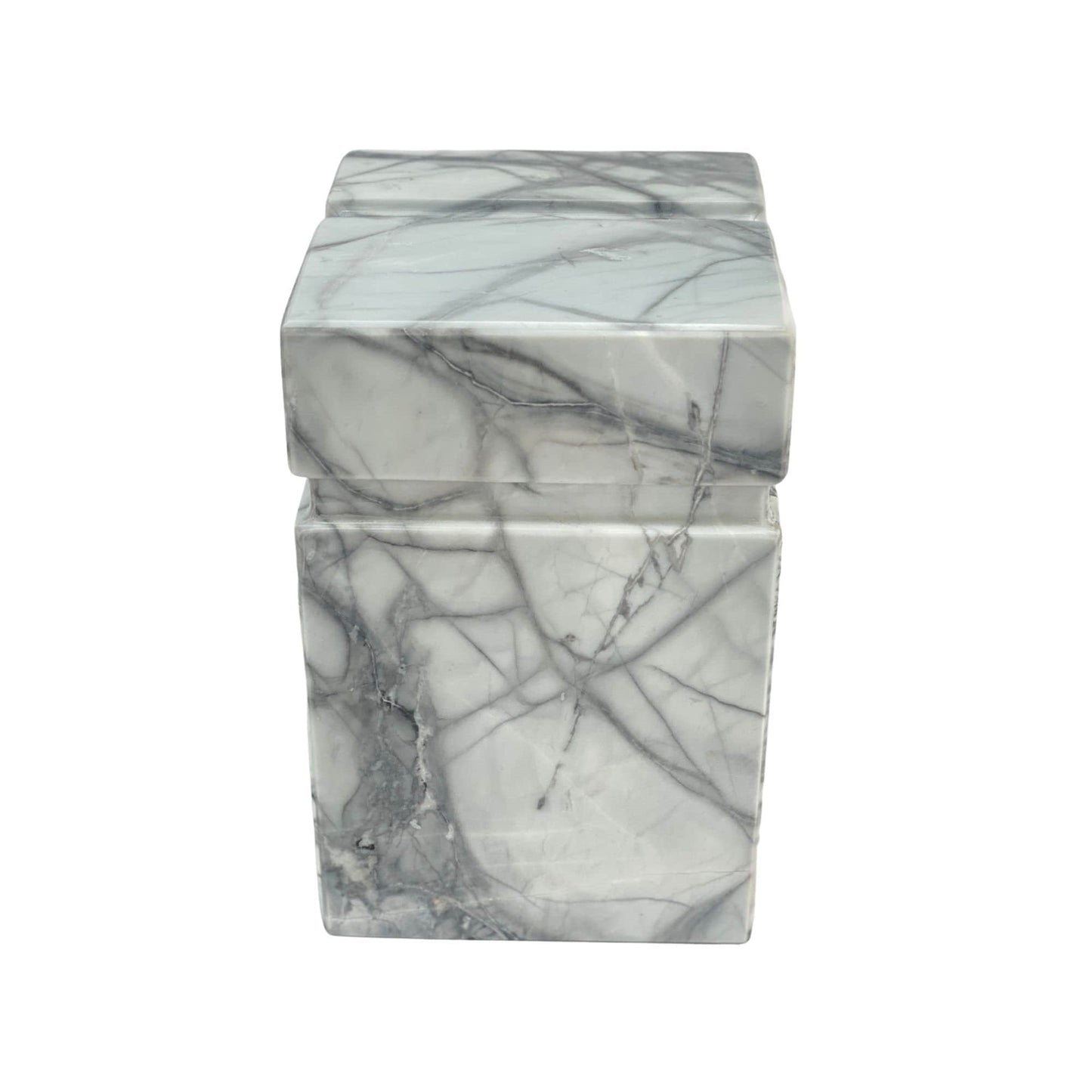 White Marble Urn - 100 cubic inches