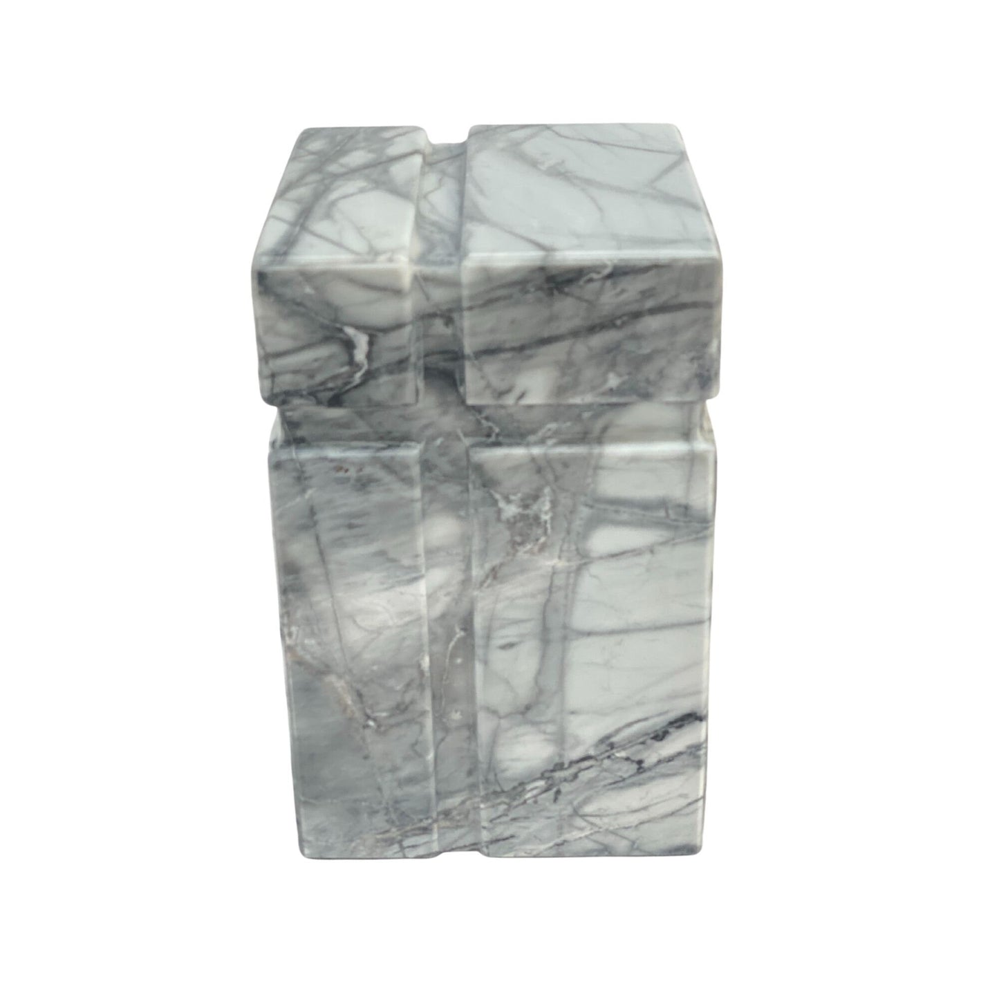 White Marble Urn - 100 cubic inches