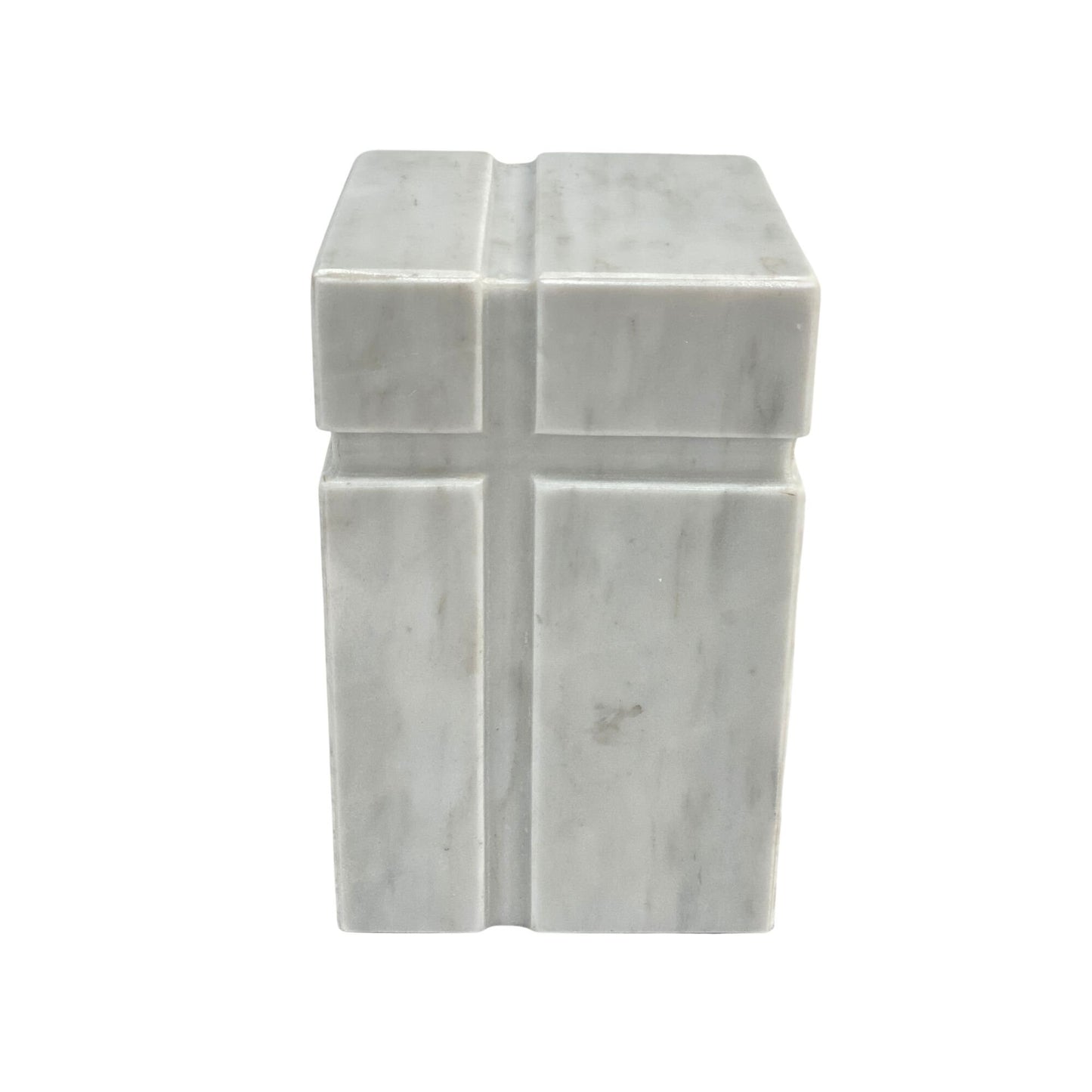 White Marble Urn - 100 cubic inches