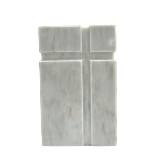 White Marble Urn - 100 cubic inches