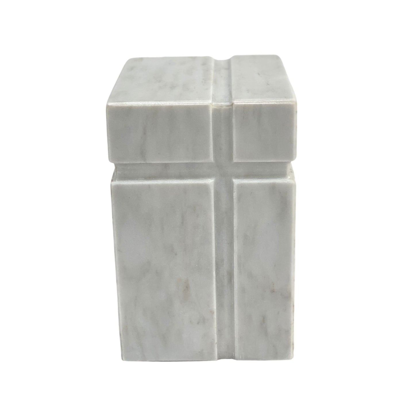 White Marble Urn - 100 cubic inches