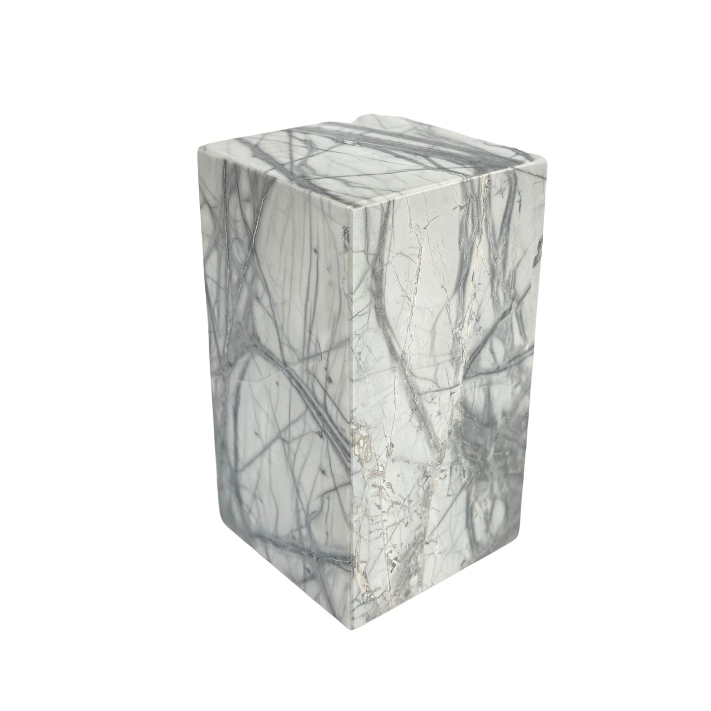 White Marble Urn - 175 cubic inches