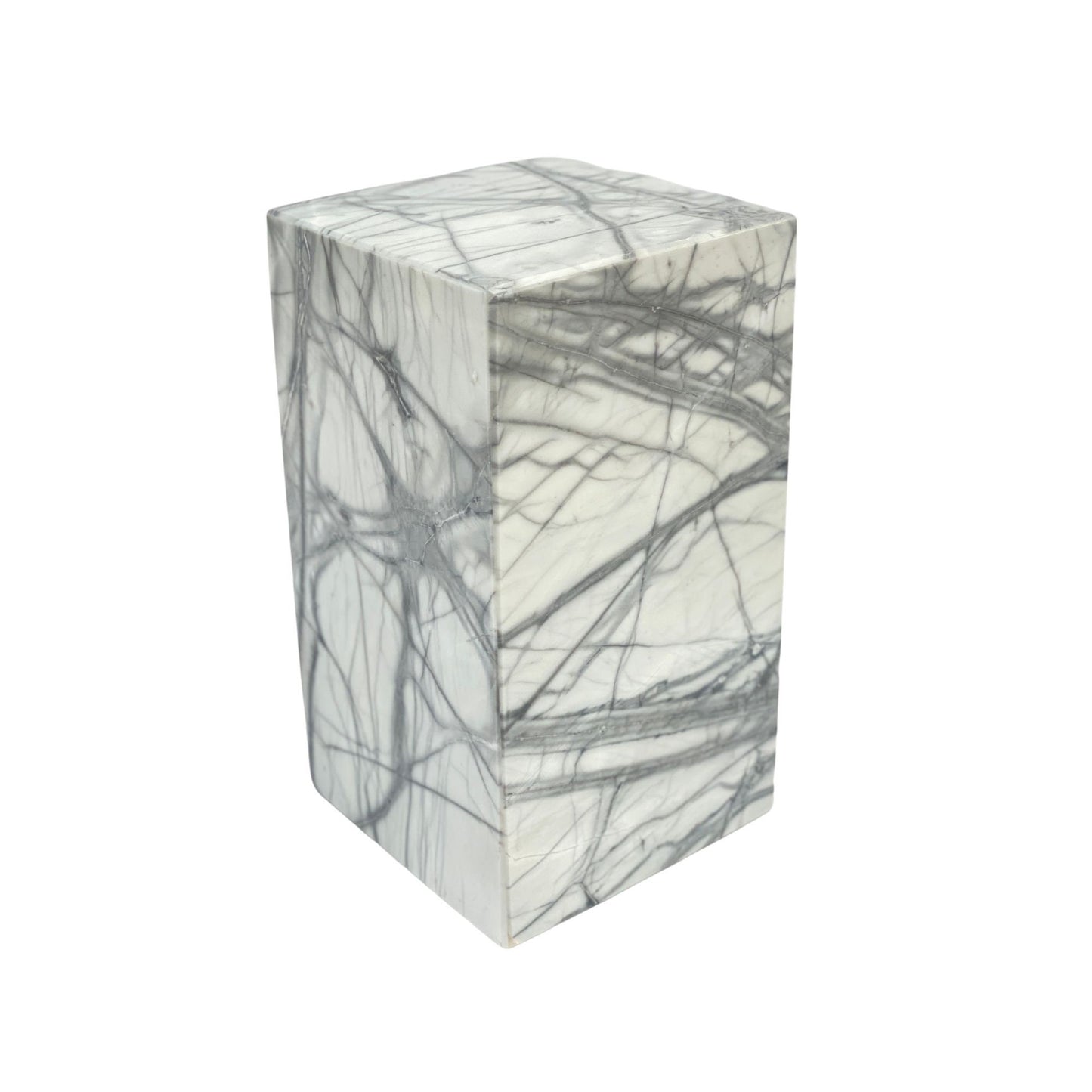 White Marble Urn - 175 cubic inches