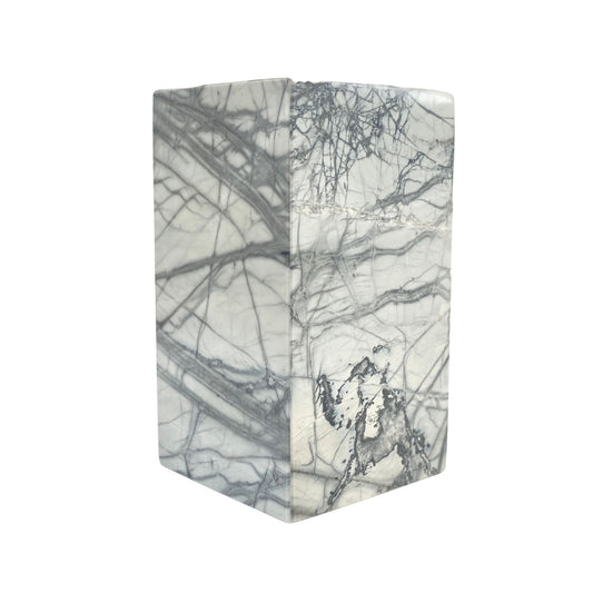 White Marble Urn - 175 cubic inches