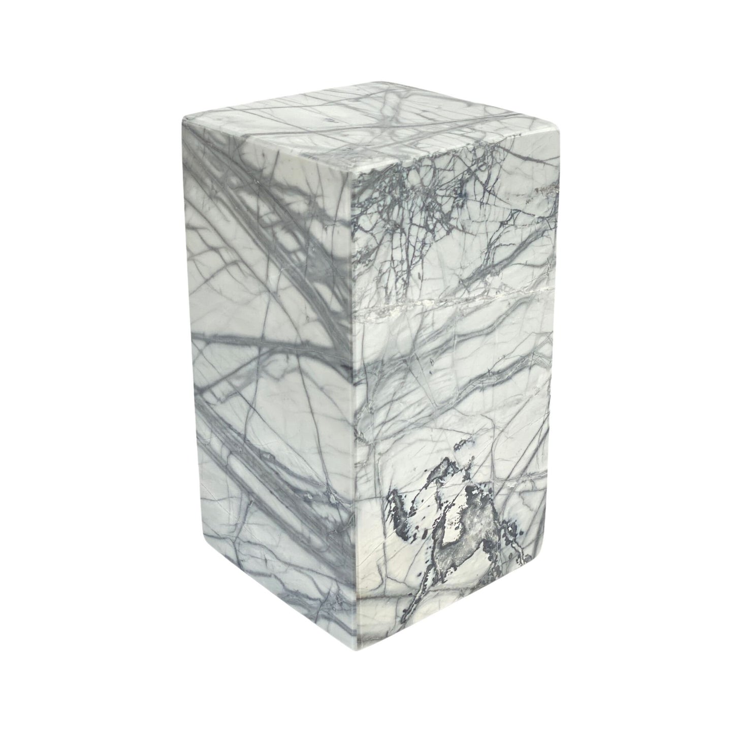 White Marble Urn - 175 cubic inches